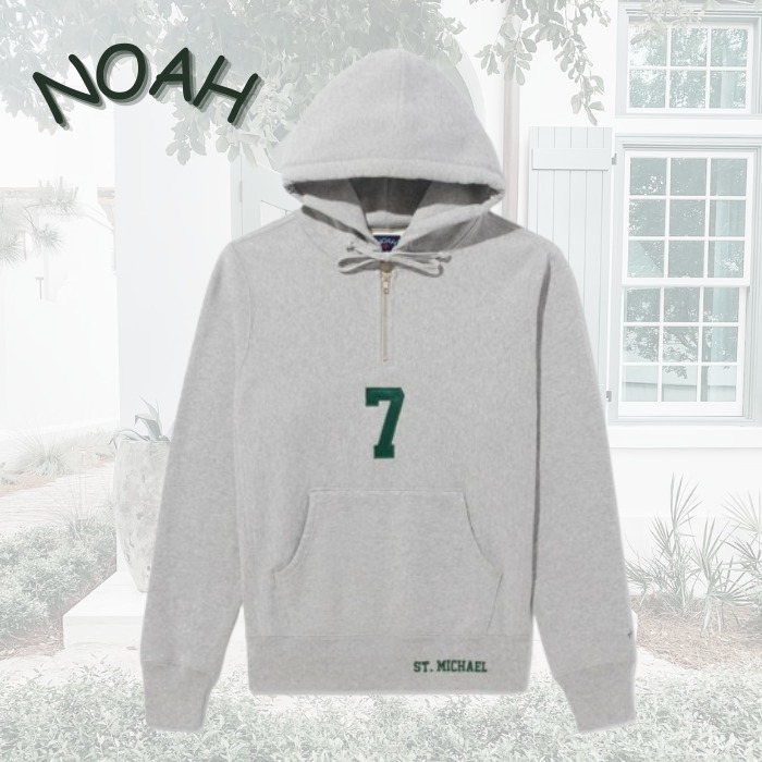 どんなコーデにも★【NOAH】クオータージップアップフーディー