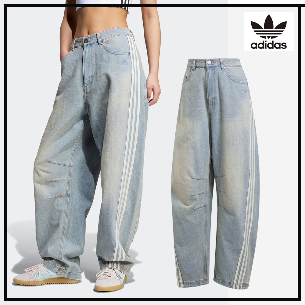 【アディダス】★Adidas Banana Fitted Washed Denim Pants★