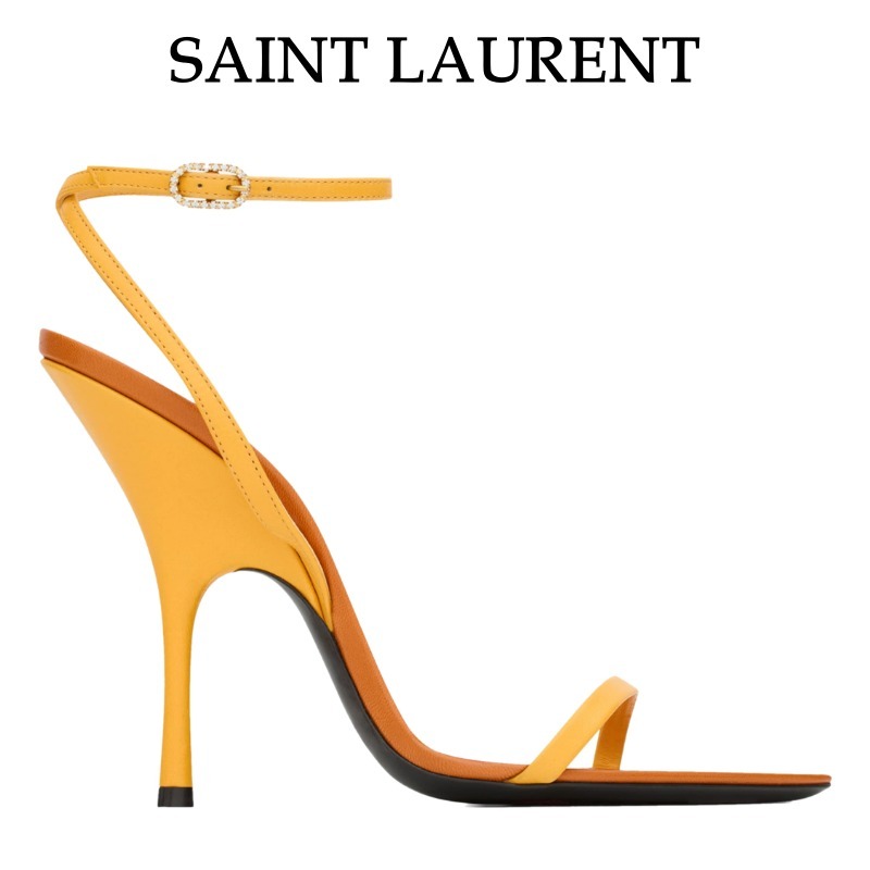 【Saint Laurent】レザーカトゥーチャサンダル 110