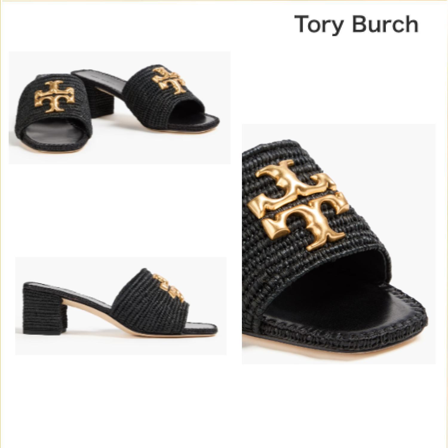 おすすめ☆ TORY BURCH Eleanor ラフィア ミュール