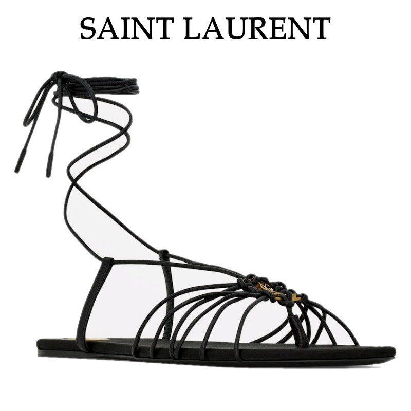 【Saint Laurent】レザーバビロンサンダル