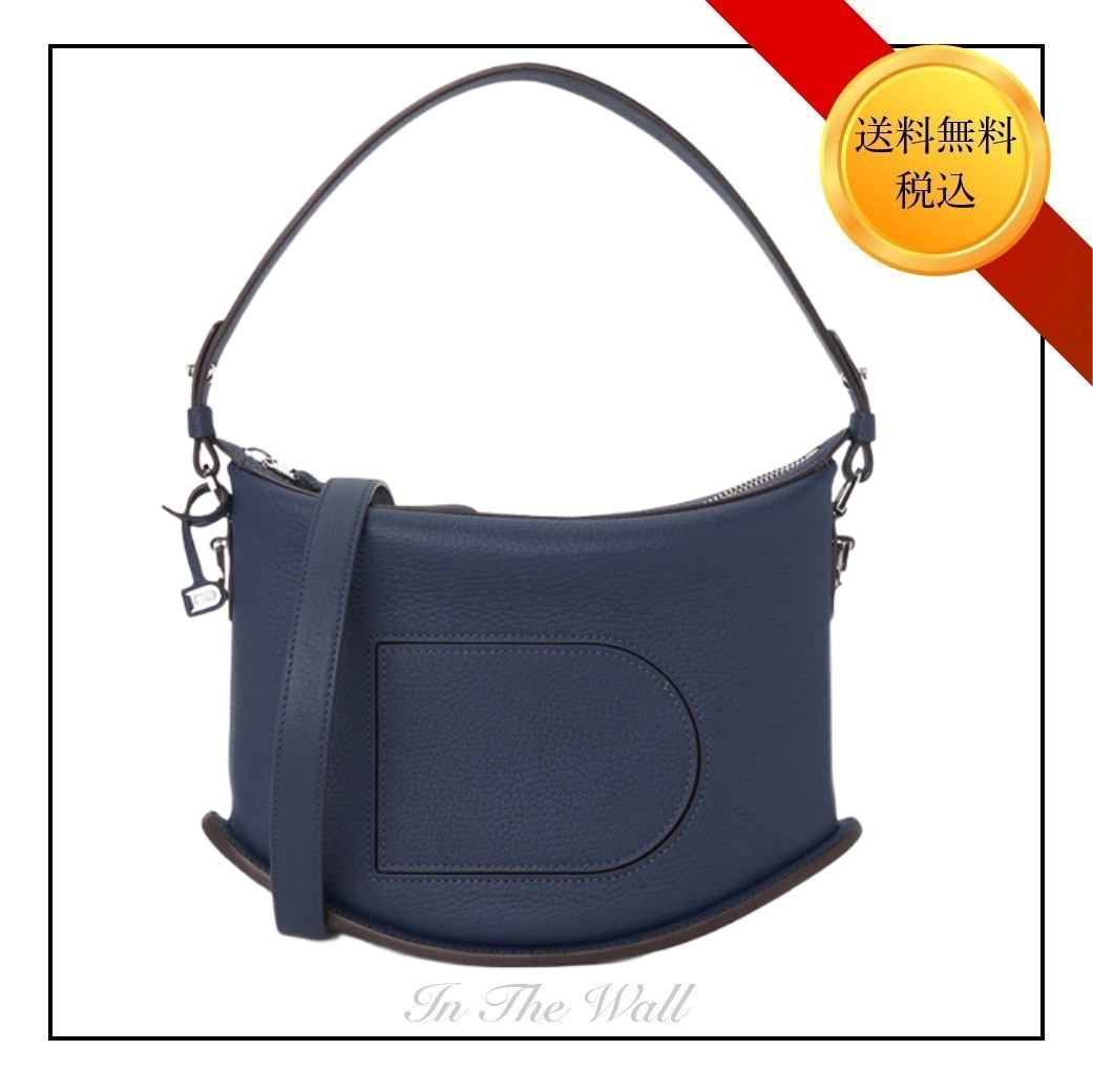 在庫少量♪【DELVAUX】ピン スウィング ショルダーバッグ ブルー