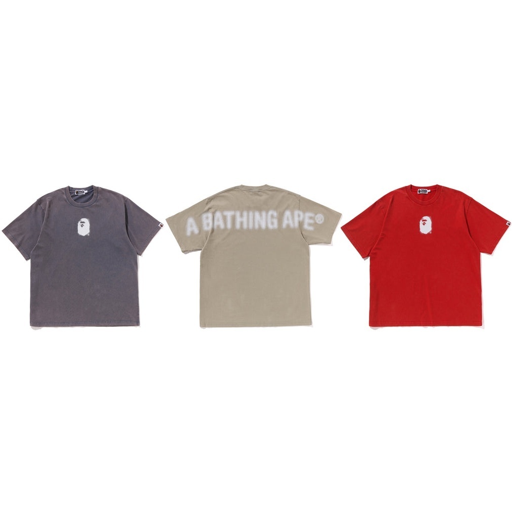【A BATHING APE】3色展開 PIGMENT PRINT APE HEAD RELAXED TEE
