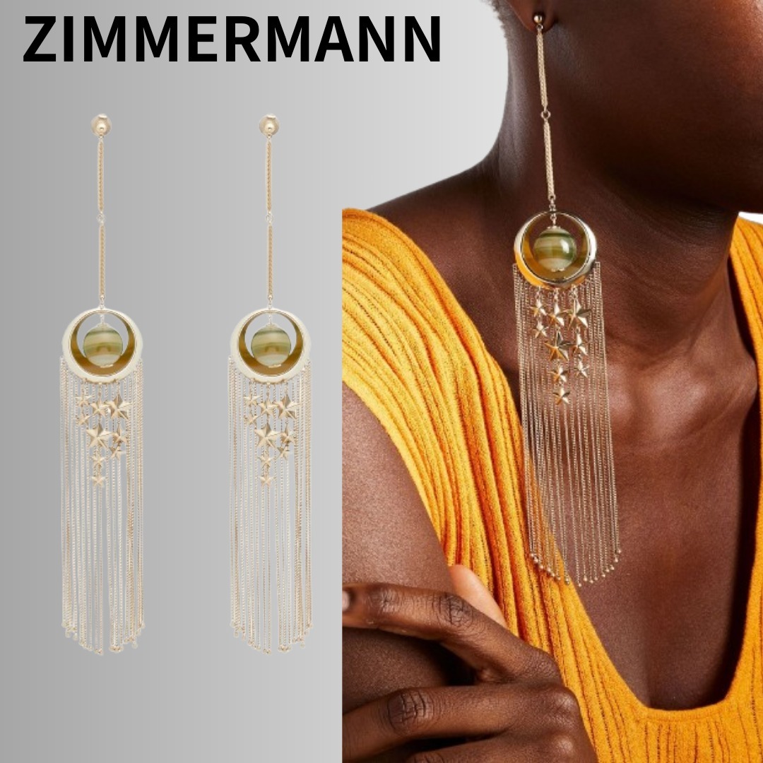ZIMMERMANN マラカイト ピアス ゴールドトーン