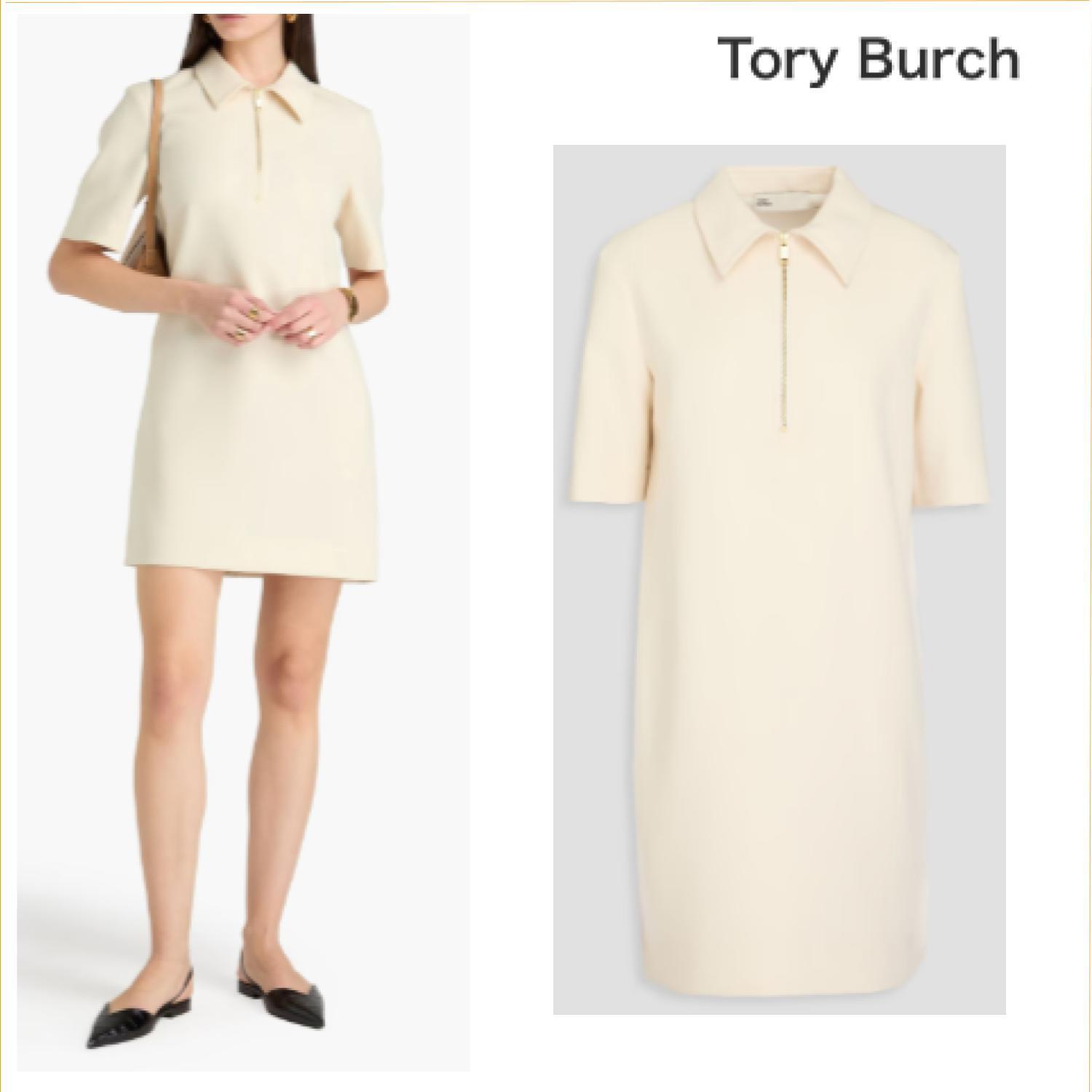 おすすめ☆ TORY BURCH クレープ ミニシャツワンピース
