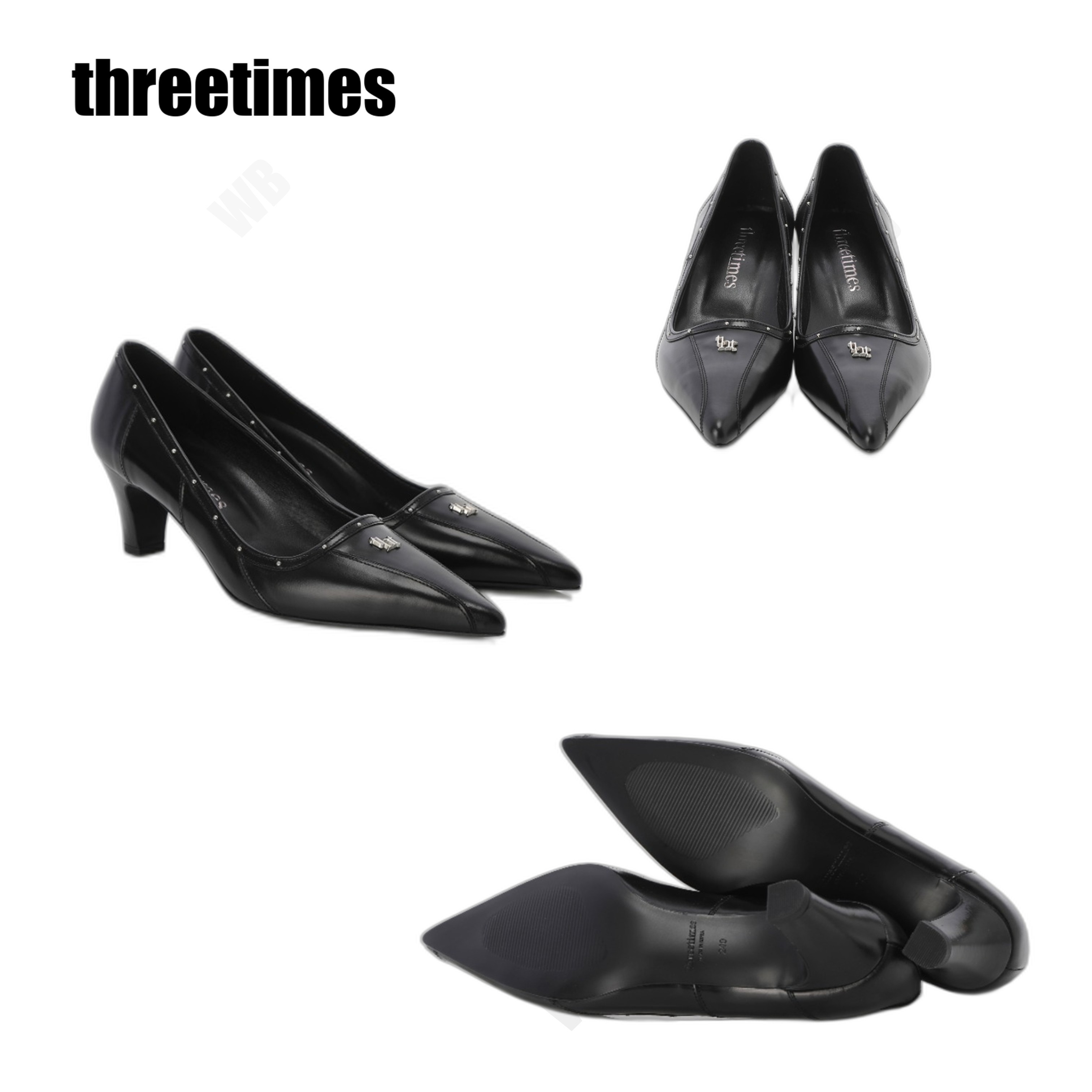[threetimes] Classic logo pumps ☆送料込☆