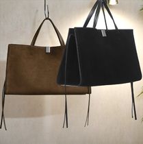 PHOEBE PHILO スモールキットカバ ブラックレザー トートバッグ PHOEBE PHILO | SMALL KIT CABAS | BLACK LEATHER WITH GOLD