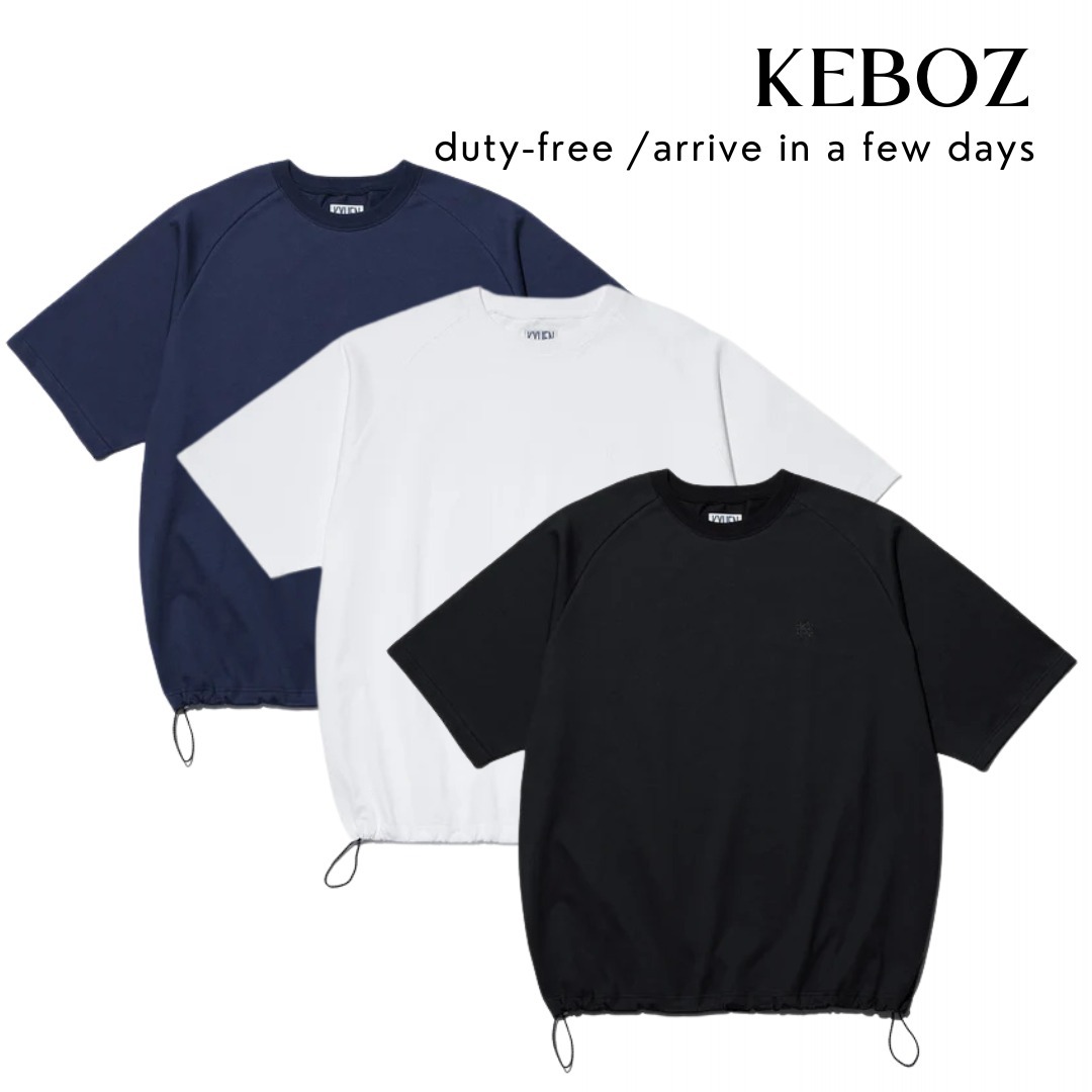 【KEBOZ】COTTON DRAWSTRING S/S TEE