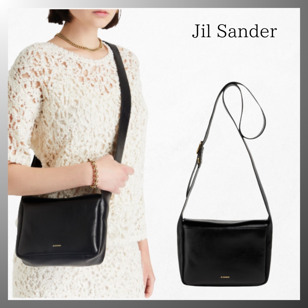 Jil Sander ◆ レザー ショルダーバッグ ロゴ 送料関税込