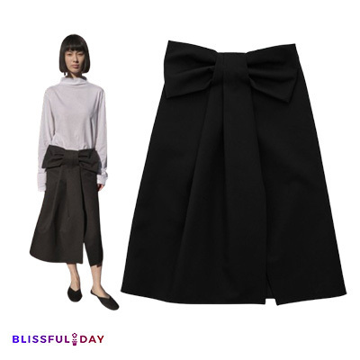 スカート [FACE NONE] COTTON RIBBON SKIRT