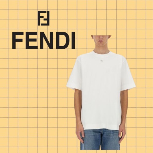 Tシャツ・カットソー FENDI SS25 T-SHIRT IN COTONE (FY0936 ARYYF0QA0)