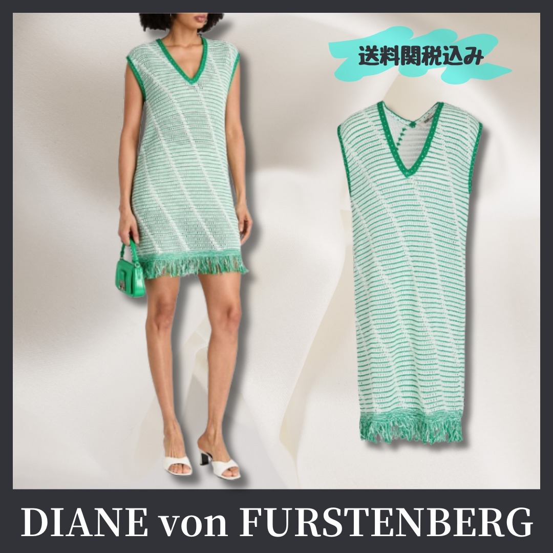 送料関税込【DIANEvonFURSTENBERG】コットン ミニワンピース