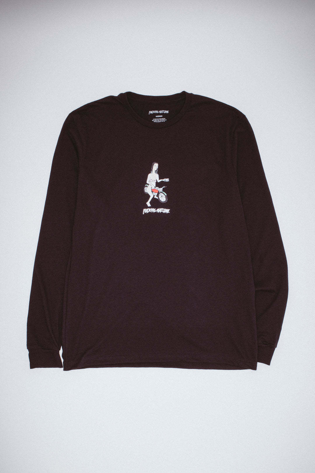 【FUCKING AWESOME】 BIKE GIRL LONG SLEEVE TEE BLACK