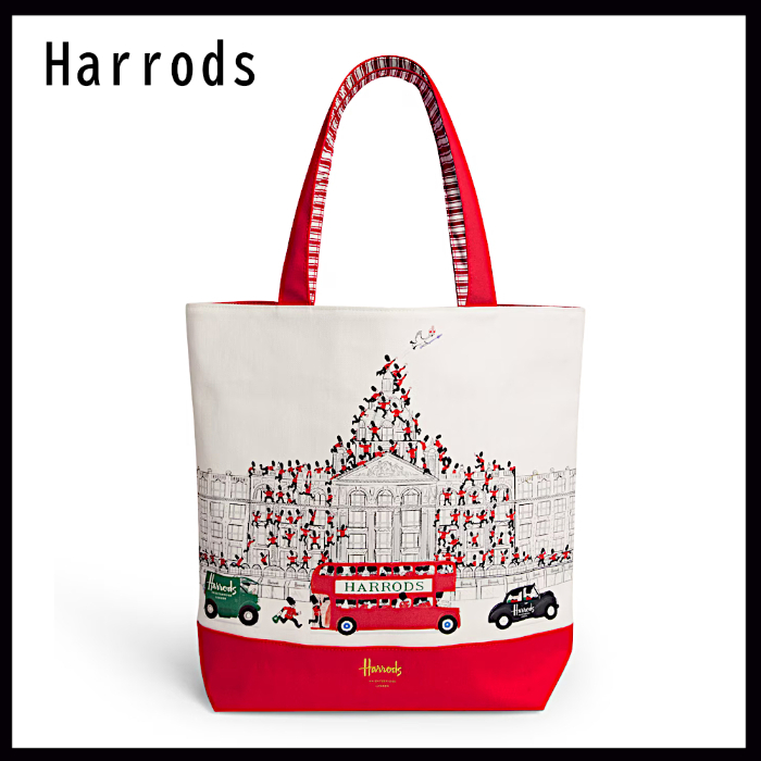 【Harrods】UK発 Christmas Knightsbridge ラージ トート バッグ