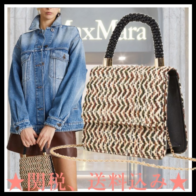DT★Max Mara★bacco ラフィア風バッグ