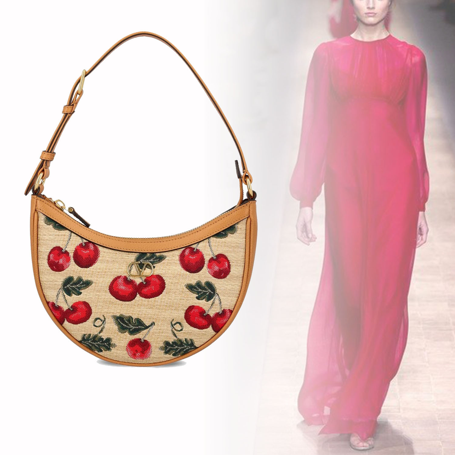 ◆VALENTINO◆ Vロゴプラーク ジップアップ トートバッグ