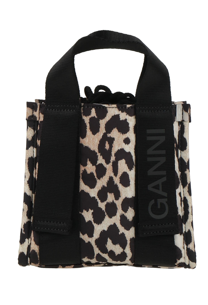 *GANNI*  レオパードロゴ2wayトートバッグ