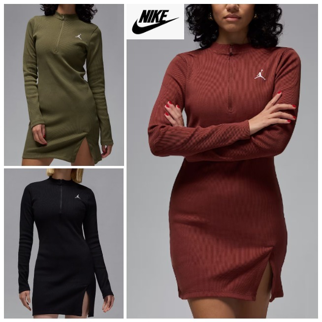 Nike ニットワンピース Jordan Long-Sleeve Knit Dress