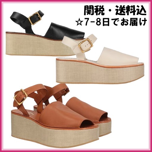 TOD'S■トッズ レザー ウエッジ サンダル