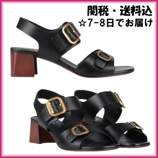 TOD'S■トッズ レザー ロゴ バックル サンダル