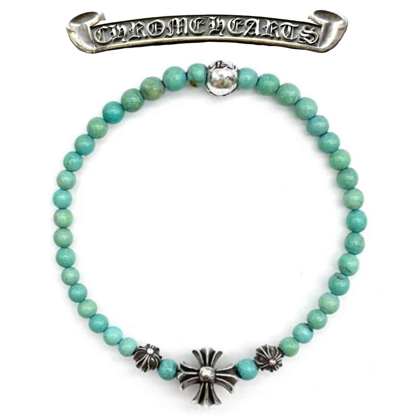 †Chrome Hearts†ターコイズが特徴的なビーズ ブレスレット
