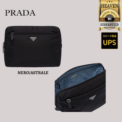 ☆送料関税込☆PRADA リナイロン ロゴ トラベルポーチ☆超人気☆ 大人気】PRADA リナイロン 三角形 ロゴキット (PRADA/ポーチ