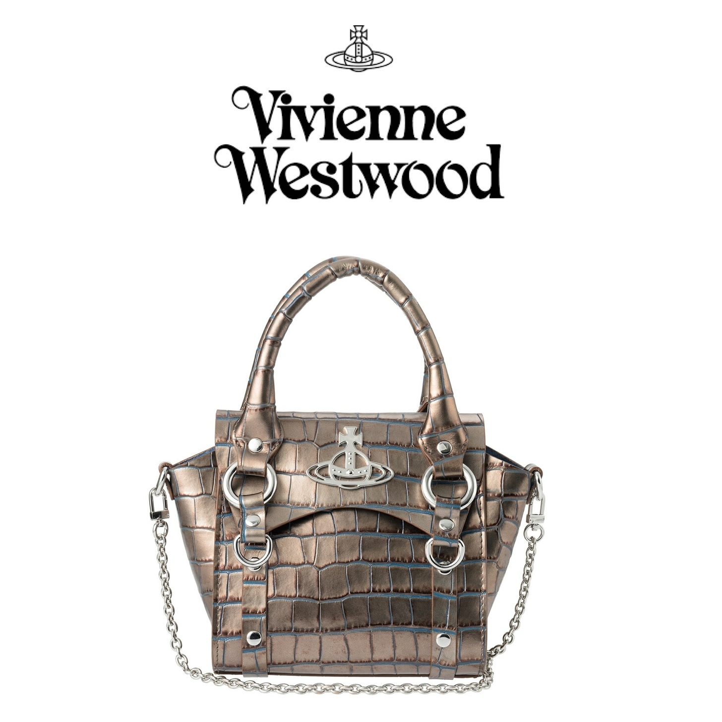 ★ VIVIENNE WESTWOOD ★ クロコダイルエンボス 2WAYバッグ