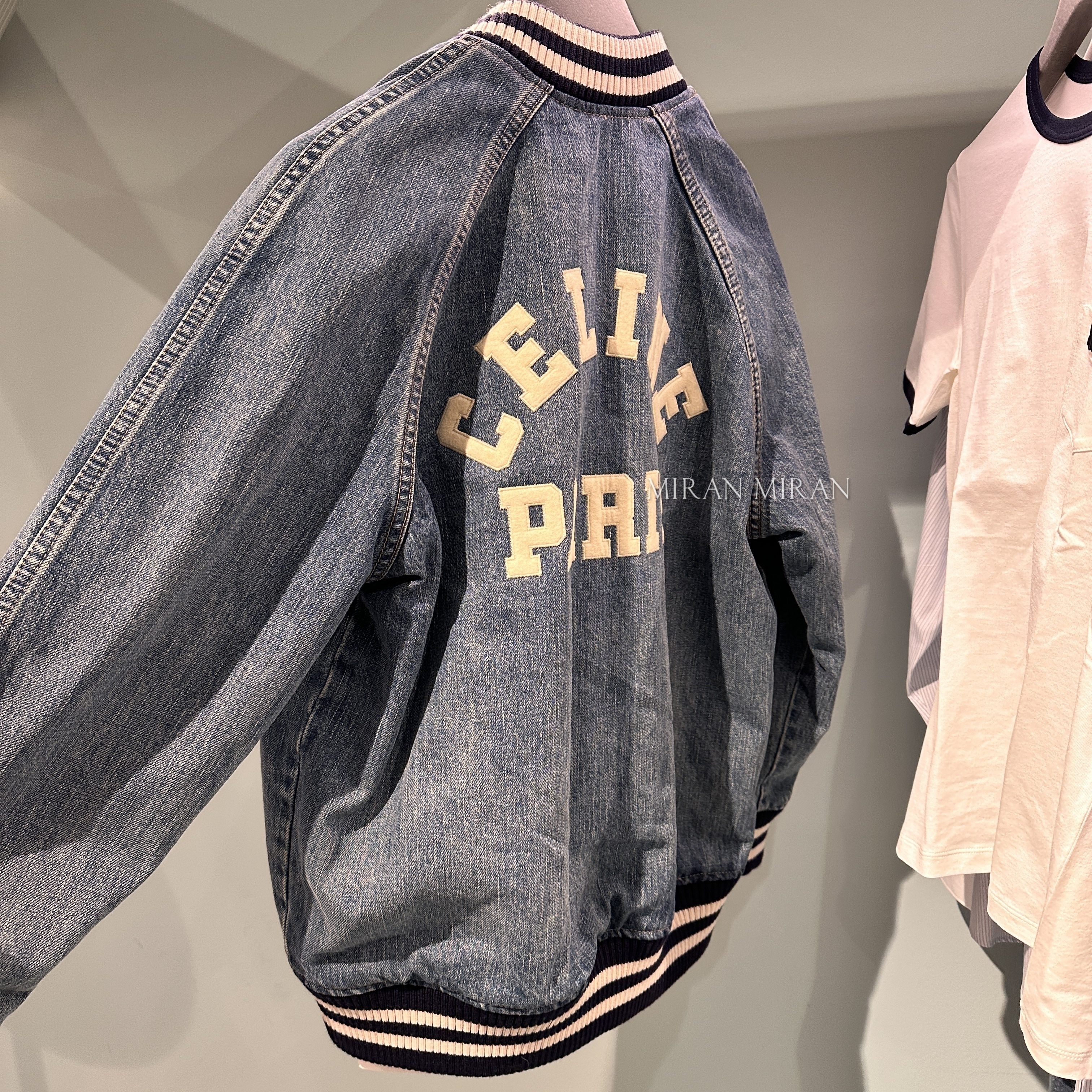 【CELINE】 TEDDY JACKET IN CLEAN OCEAN BREATHE WASH DENIM