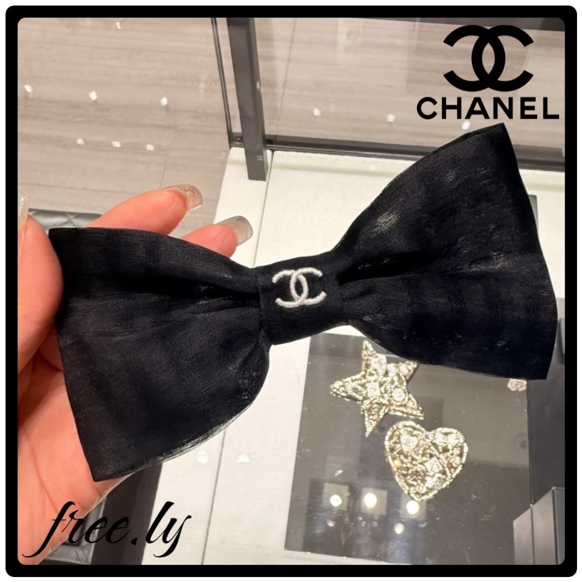 【リュクスなリボンで格上げ♡】CHANEL リボンバレッタ