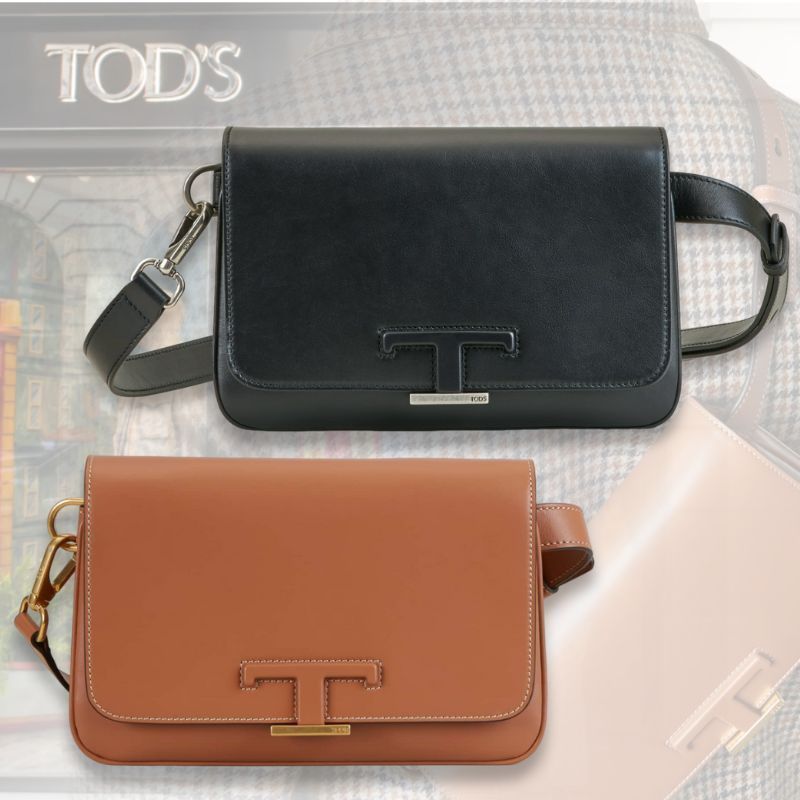 【直営店保証付き】TOD'S T タイムレスレザーミニファニーパック