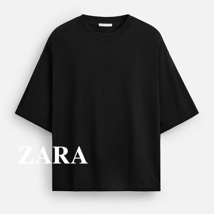 ★ドイツ発*ZARA*新作*ボクシーフィットTシャツ/BLACK★