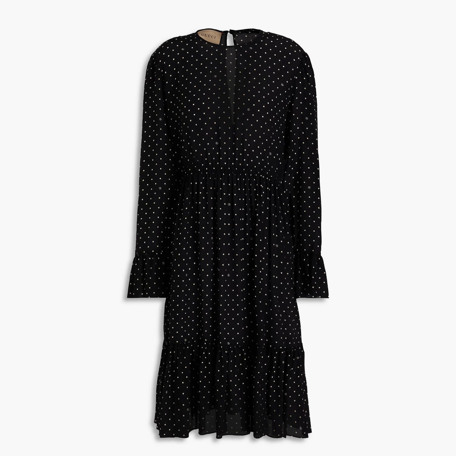 GUCCI シルククレープデシン ポルカドット ワンピース