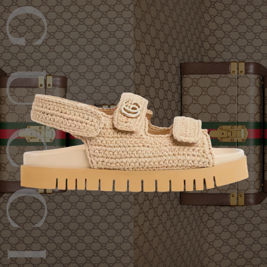 すぐ届く!【GUCCI】ダブルG ウィメンズ サンダル フラット