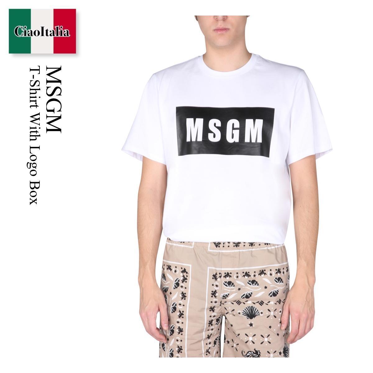 Tシャツ・カットソー Msgm T-Shirt With Logo Box