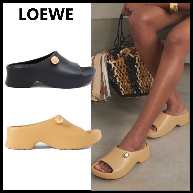 【LOEWE】ロエベ ペタル フラワー サンダル カーフ&クリスタル