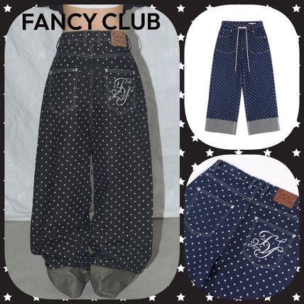 【FANCY CLUB】STRING DOT ROLL-UP PANTS ★韓国人気★ 追跡付 A'GEM/9 × .kom 『 FANCY CLUB/ファンシークラブ』 STRING DOT