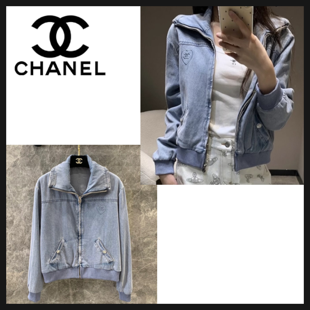 【羽織るだけでおしゃれ可愛い☆】CHANEL デニムブルゾン