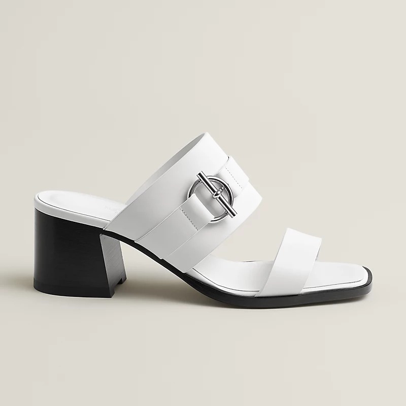 《安定のヒールが嬉しい☆4色》HERMES Kute 60 サンダル