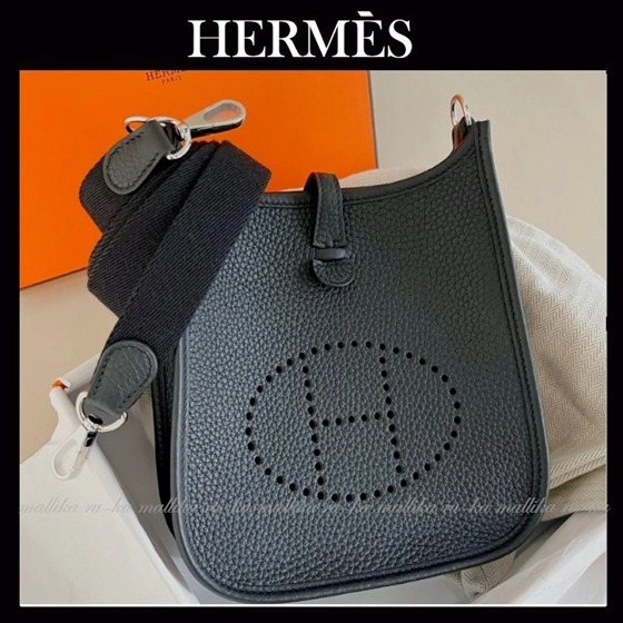希少☆ノワールxシルバー金具【HERMES】エヴリン TPM 16