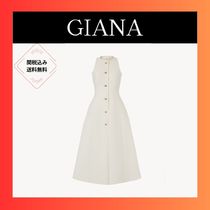 GIANA クリーム色 スカラップヘムドレス