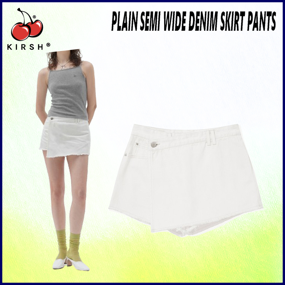 スカートパンツ★キルシ★PLAIN SEMI WIDE DENIM