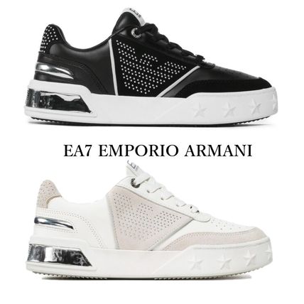 関税込◆EMPORIO ARMANI ローカットスニーカー レディース 厚底 EMPORIO ARMANI(エンポリオアルマーニ) スニーカー(レディース