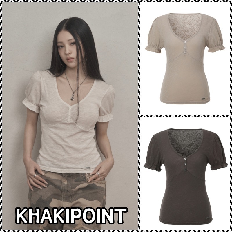 ●KHAKIPOINT● 25SS Puff Slub T-shirt★送料/関税無料★