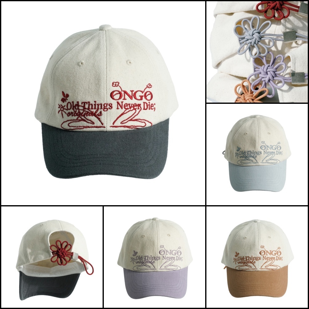 [ONGO] FLOWER KNOT CAP☆韓国 結び帽子☆共用