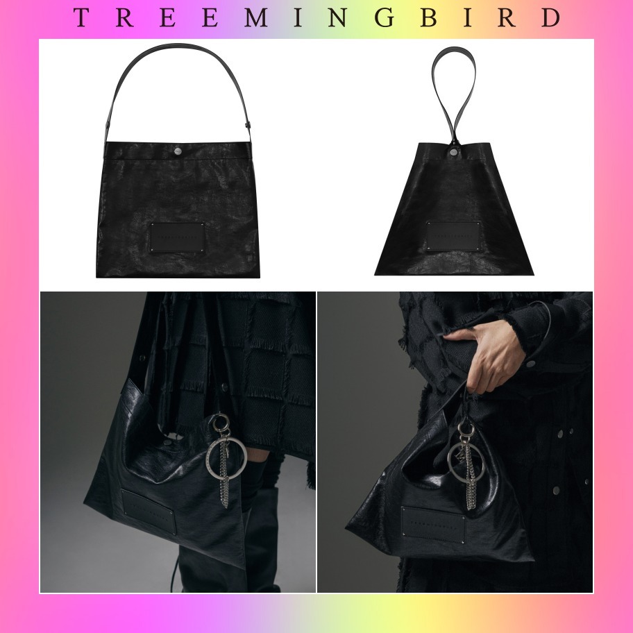 【TREEMINGBIRD】韓国★Rivet Point Leather Square Mini Bag