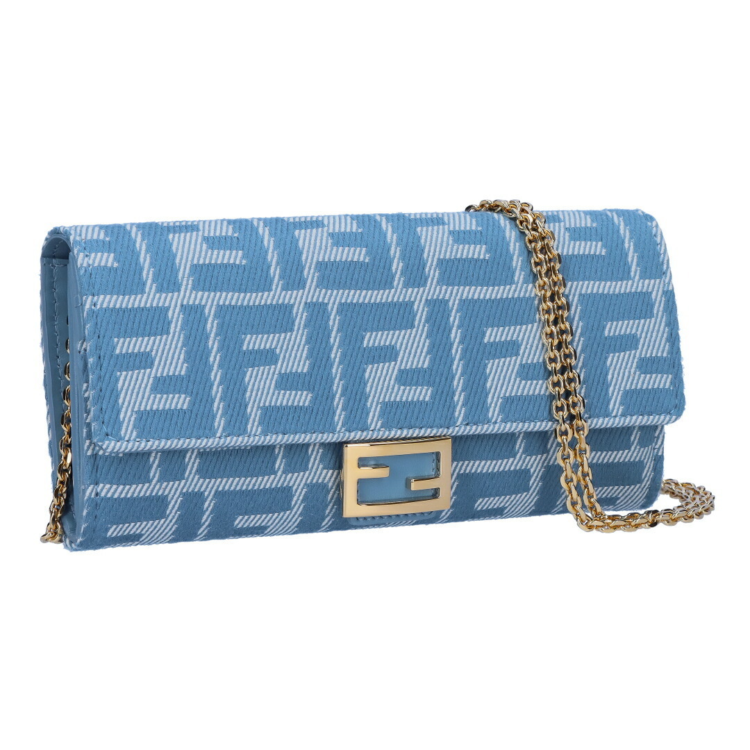 FENDI 長財布 ブルーデニム調FFジャカード 8M0365 AUNJ F1SKL