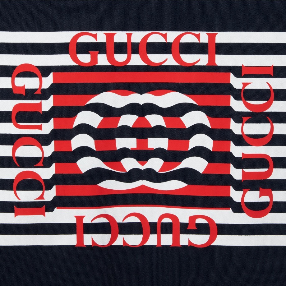 GUCCI《コットンジャージー スウェットシャツ》ネイビー 直営店