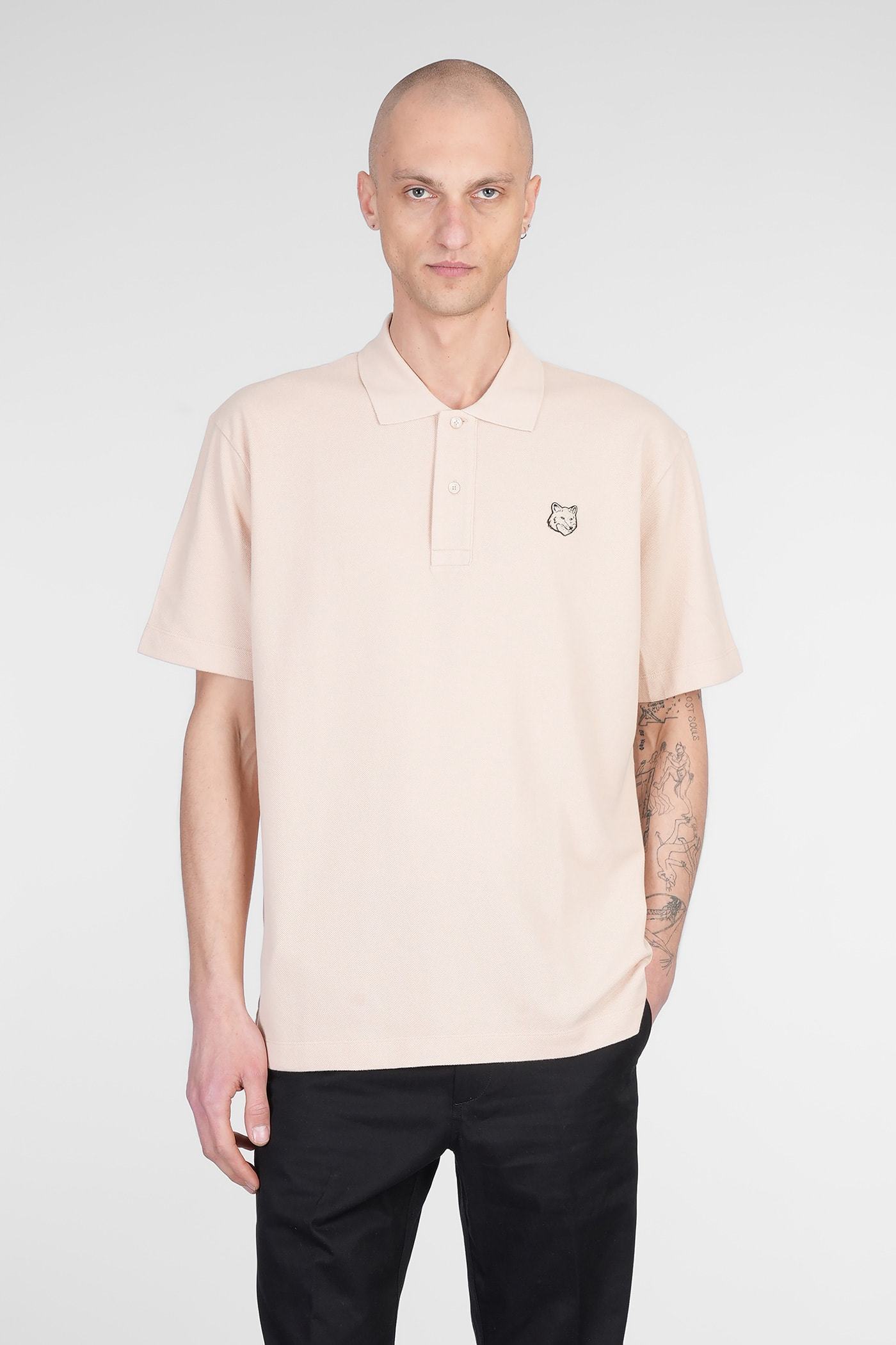 【送料&関税込】Maison KitsunAC Polo In Beige Cotton