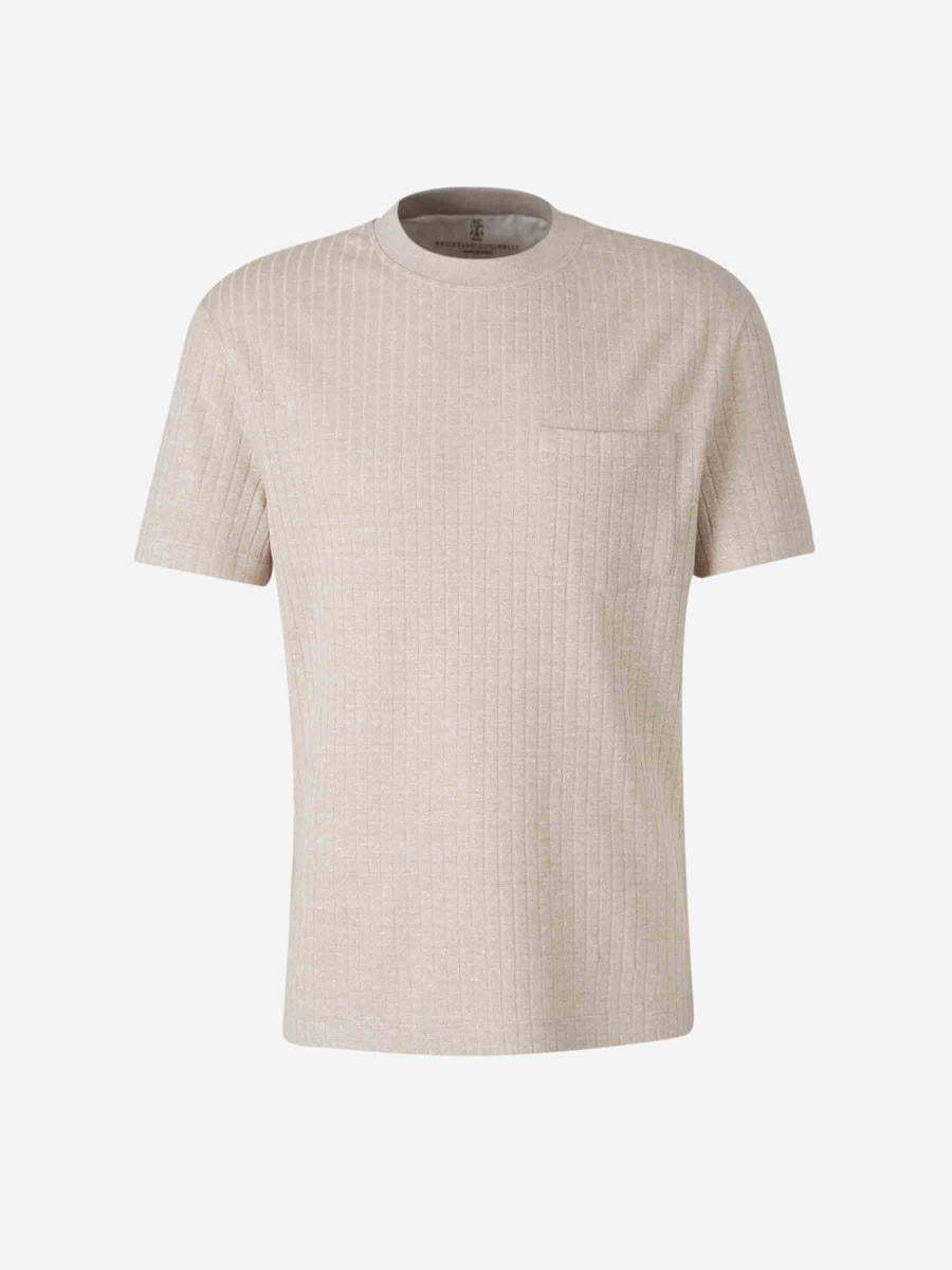 【関税＆送料込み】Brunello Cucinelli Ribbed T-Shirt Pocket