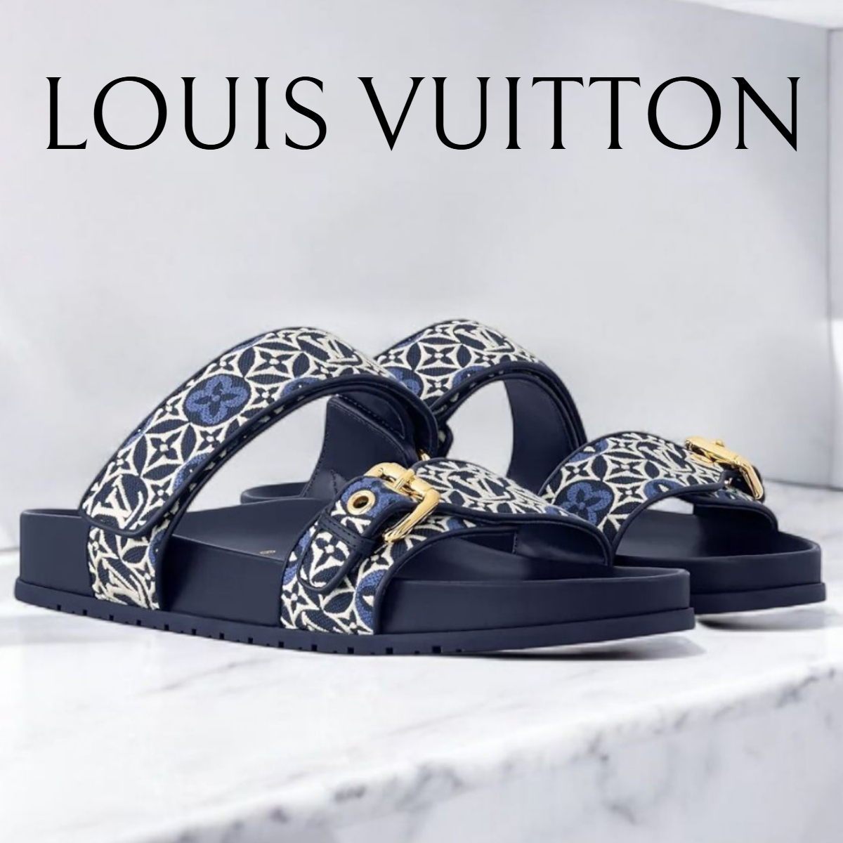 LV*グッドモーニングコンフォートサンダル モノグラムジャガード